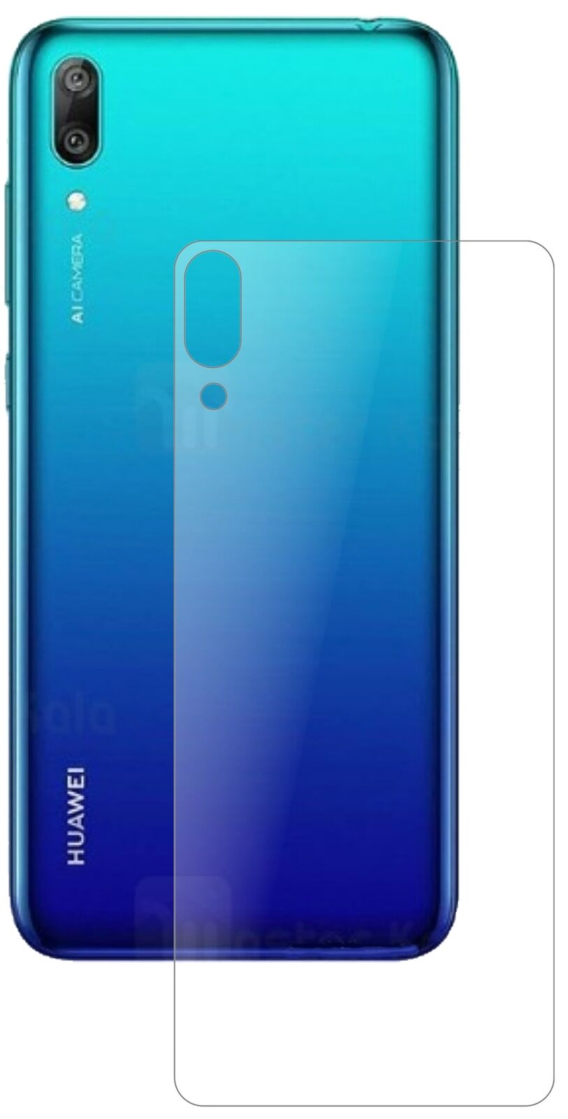 Matte Displayschutzfolie von dipos passend für Huawei Enjoy 9 Rückseite, 9H kratzfest und blasenfrei montiert