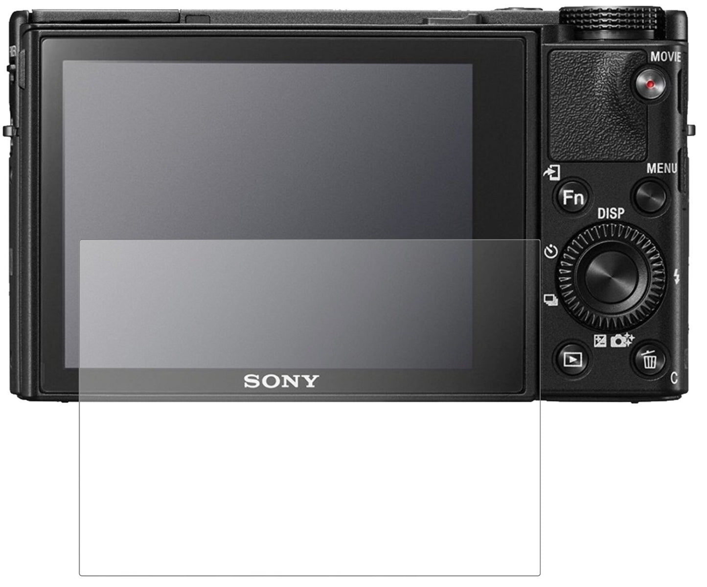 SonyCyber-Shot DSC-RX 1R mit aufgebrachter dipos Panzerfolie, die lästige Fingerabdrücke minimiert