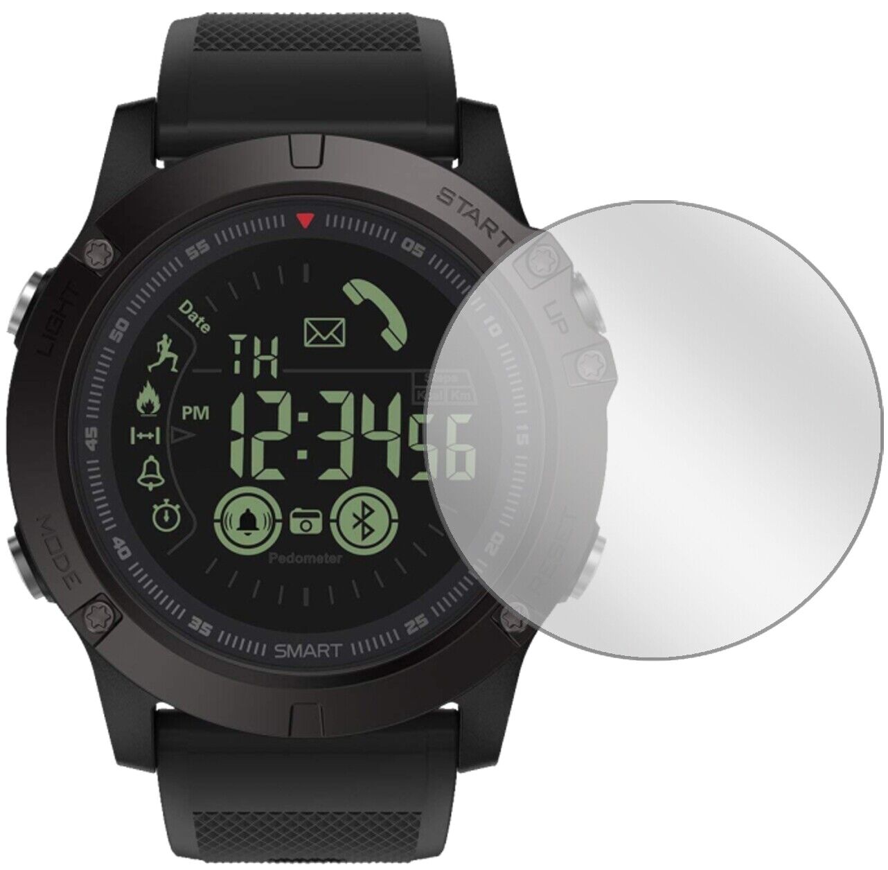 5x Schutzfolie klar für Gokoo S10 Smartwatch Display-Schutzfolie