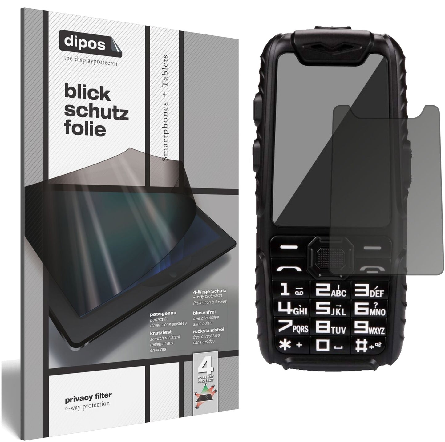 Blickschutzfolie für Guophone A6 matt Schutzfolie Privacy