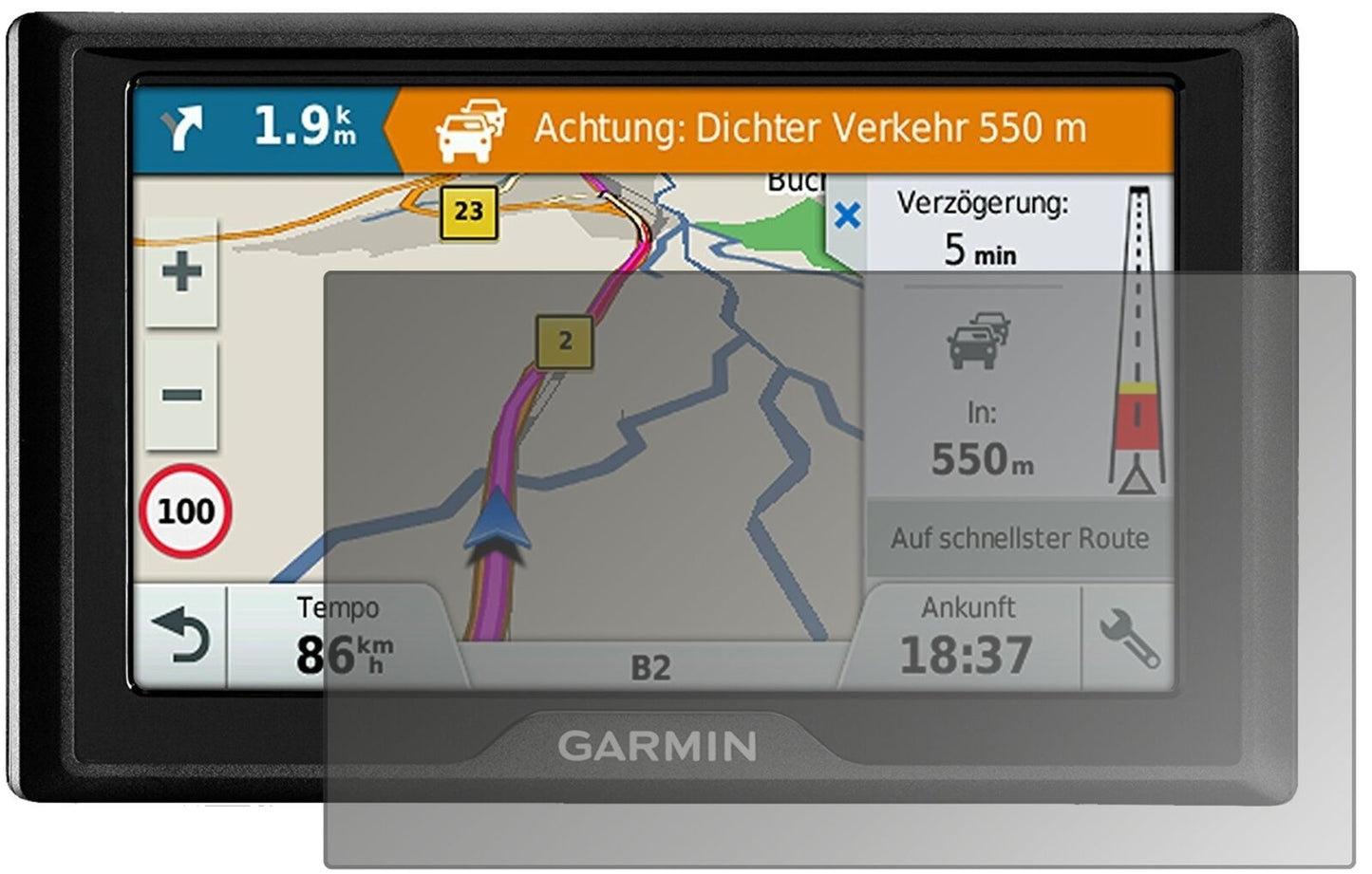 Blickschutzfolie für Garmin Drive 5 MT-S EU matt Schutzfolie Privacy