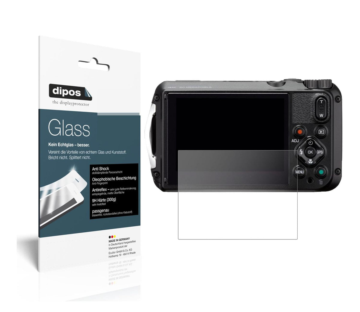 dipos 1x 9H Matte Screen Protector for Ricoh WG-6