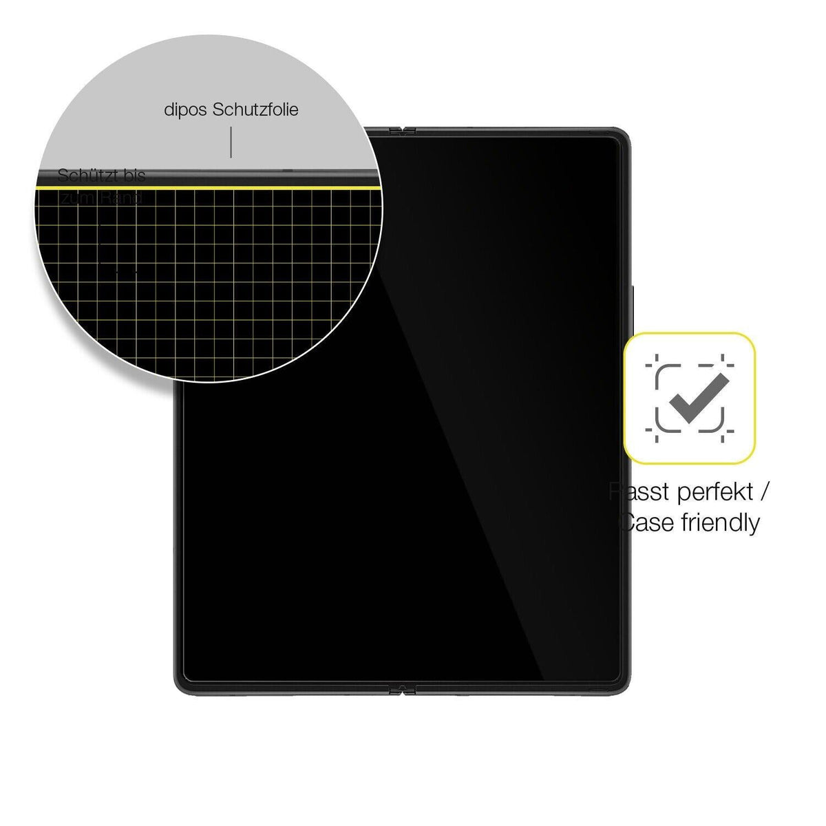 Full Cover Screen Protector for Samsung Galaxy Fold 4 – Covers Curved Edges | dipos