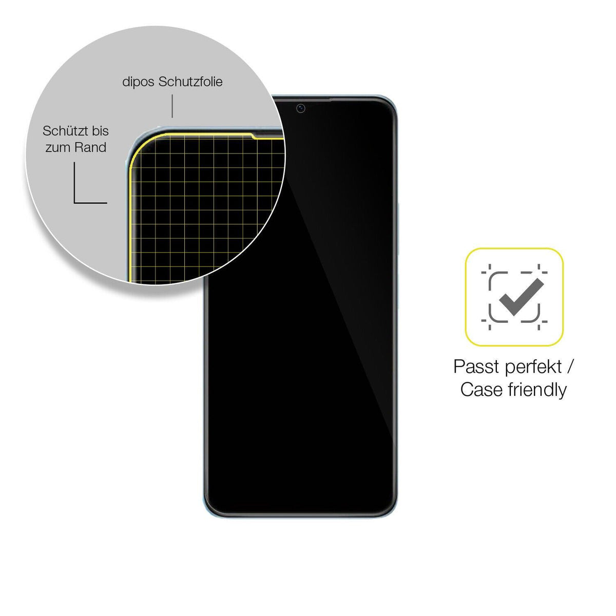 2x Screen Protector for Vivo Y72t Protective Film covers 100% dipos Flex
