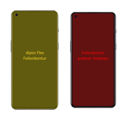 2x Screen Protector for OnePlus 9RT Protective Film covers 100% dipos Flex