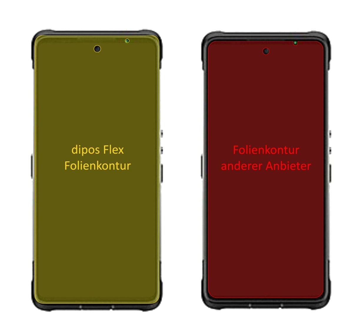 2x Screen Protector for Ulefone Armor 10 Protective Film covers 100% dipos Flex