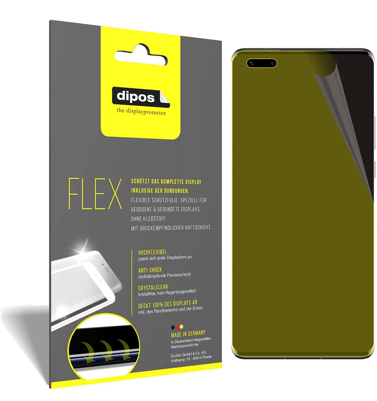 2x Screen Protector for Huawei Mate 40 Pro Protective Film covers 100% dipos