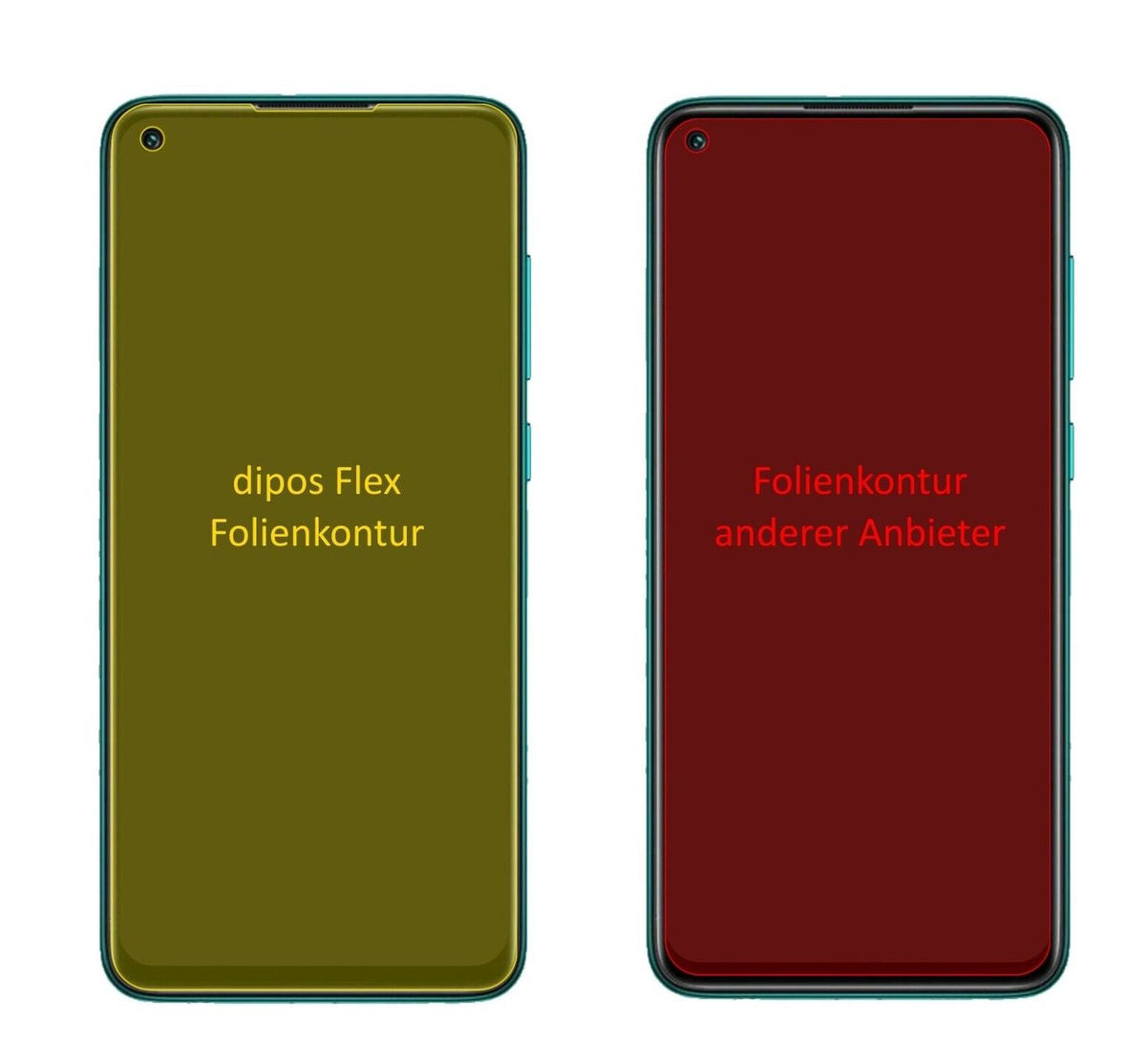2x Screen Protector for Xiaomi Redmi Note 9T Protective Film covers 100% dipos