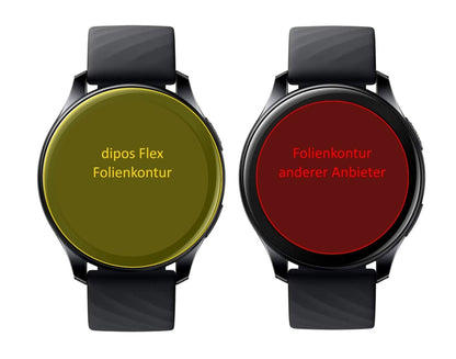 2x Full Cover Screen Protector for OnePlus Watch (46mm) – Covers Curved Edges | dipos