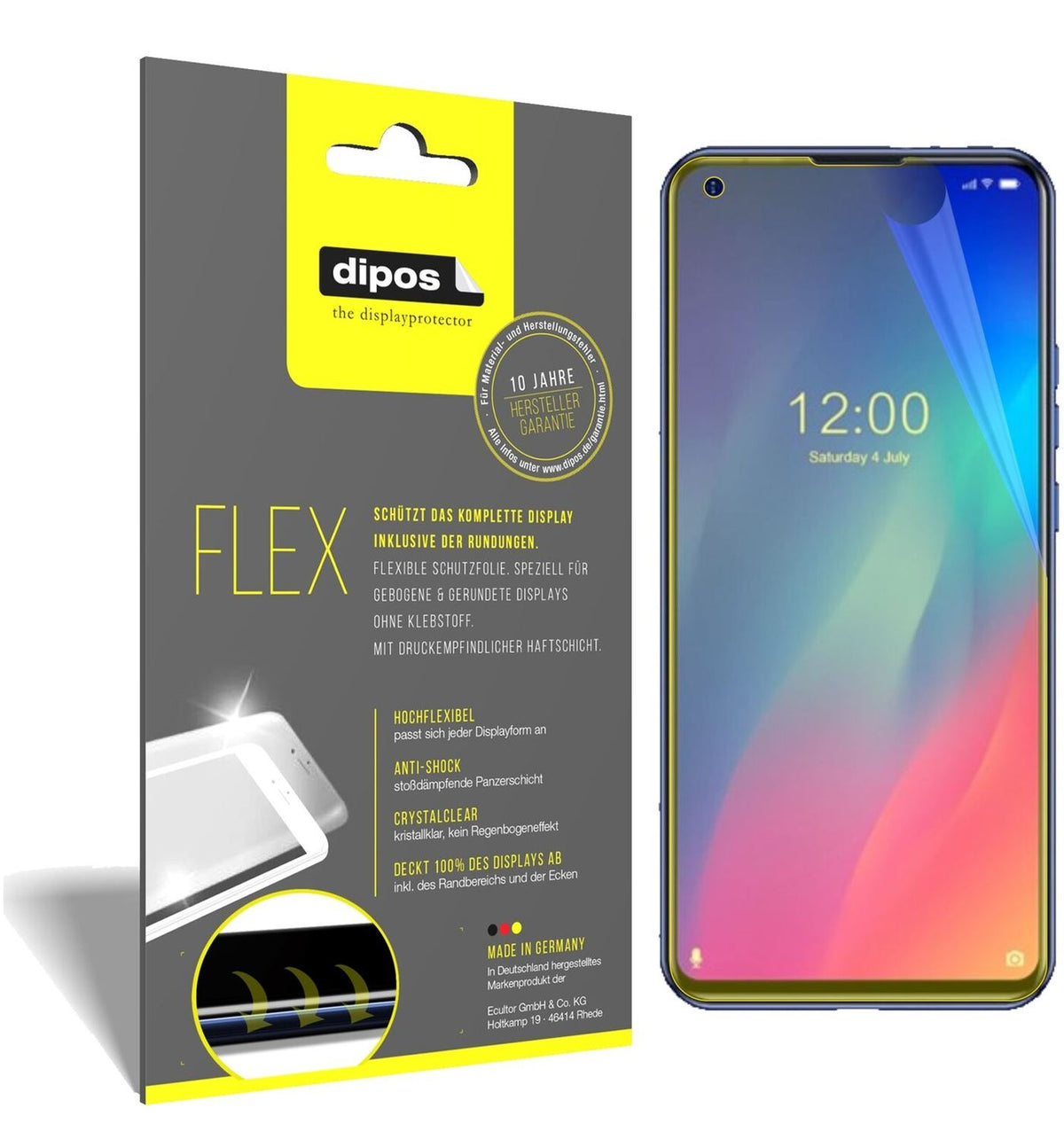 2x Screen Protector for Doogee N30 Protective Film covers 100% dipos Flex