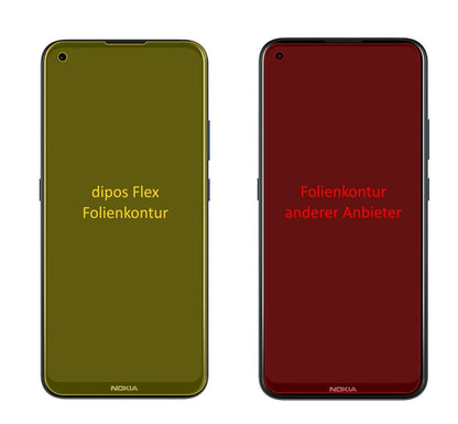 2x Screen Protector for Nokia 5.4 Protective Film covers 100% dipos Flex