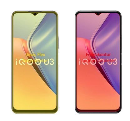 2x Screen Protector for Vivo iQOO U3 Protective Film covers 100% dipos Flex