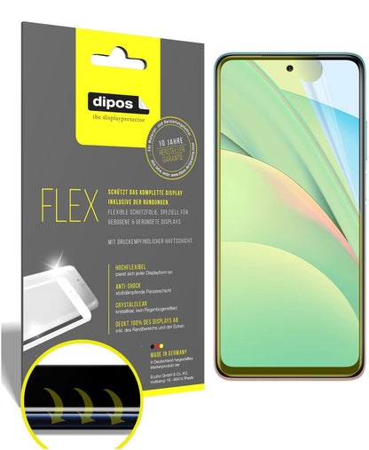 2x Screen Protector for Xiaomi Mi 10T Lite Protective Film covers 100% dipos
