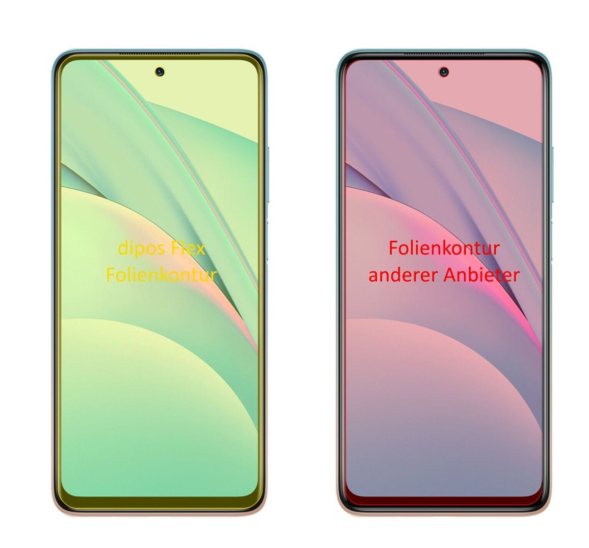 2x Screen Protector for Xiaomi Mi 10T Lite Protective Film covers 100% dipos