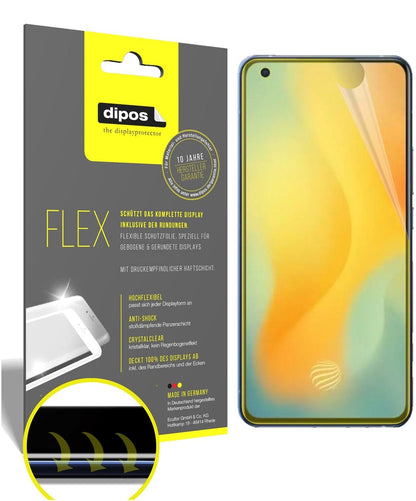 2x Screen Protector for Vivo X50 Protective Film covers 100% dipos Flex