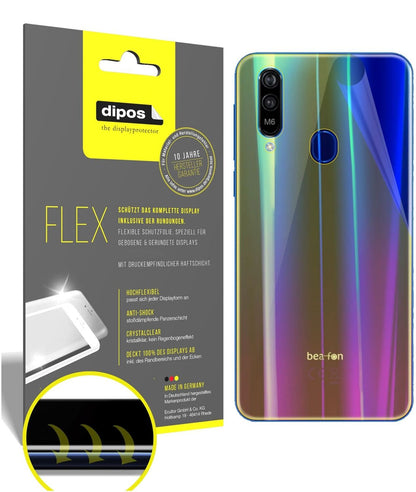 2x Screen Protector for Beafon M6 back Protective Film covers 100% dipos Flex