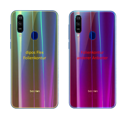 2x Screen Protector for Beafon M6 back Protective Film covers 100% dipos Flex