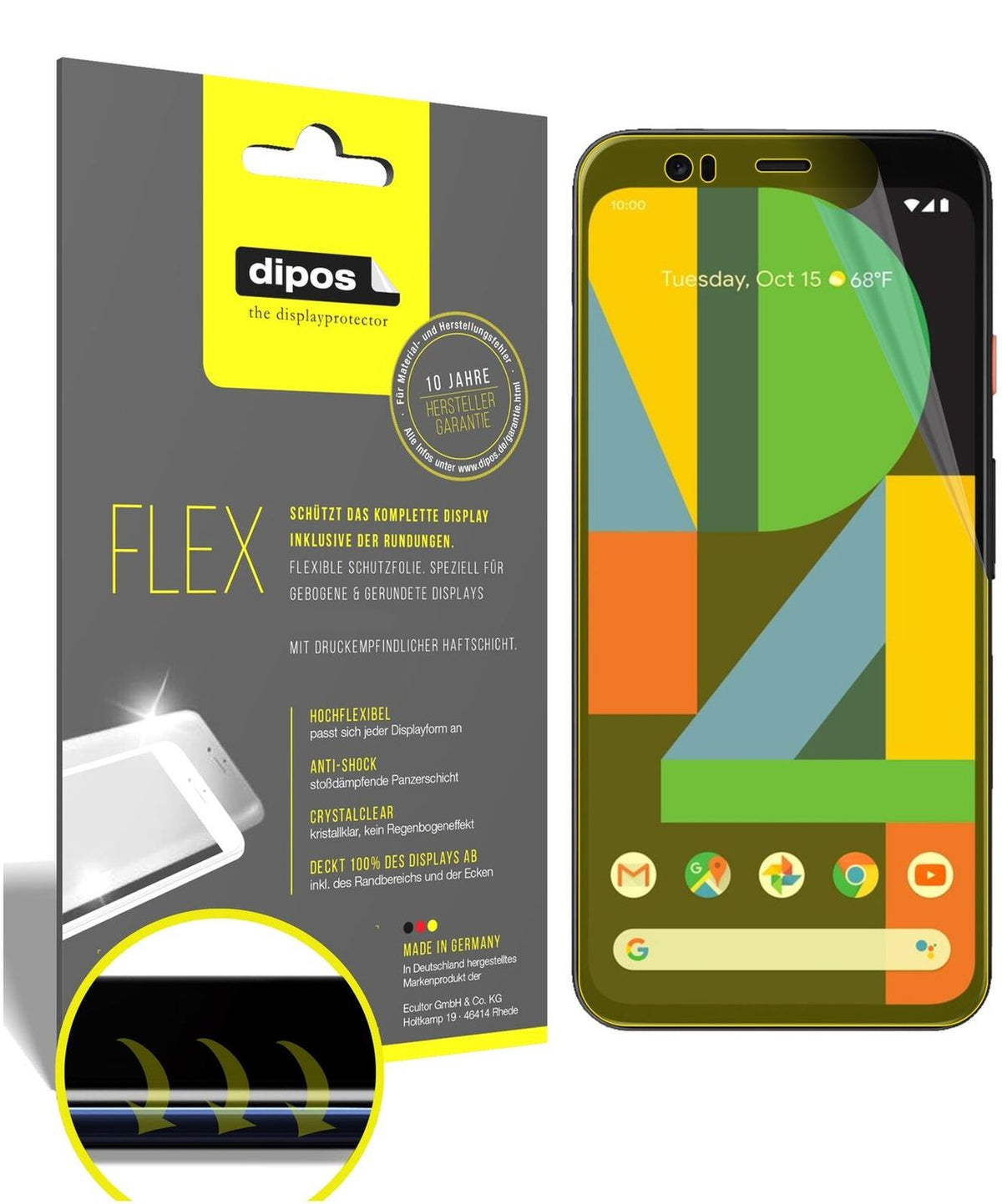 dipos FLEX 2x Clear Screen Protector for Google Pixel 4