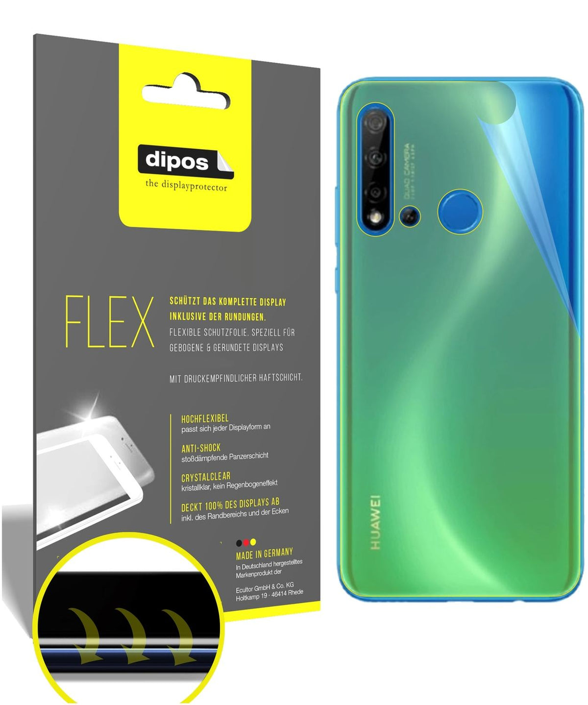 dipos FLEX 2x Clear Screen Protector for Huawei nova 5 Rückseite