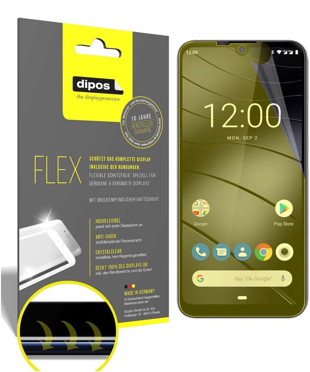 dipos FLEX 2x Clear Screen Protector for Gigaset GS190