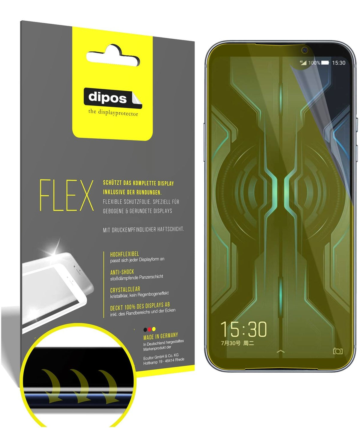 dipos FLEX 2x Clear Screen Protector for Xiaomi Black Shark 2 Pro