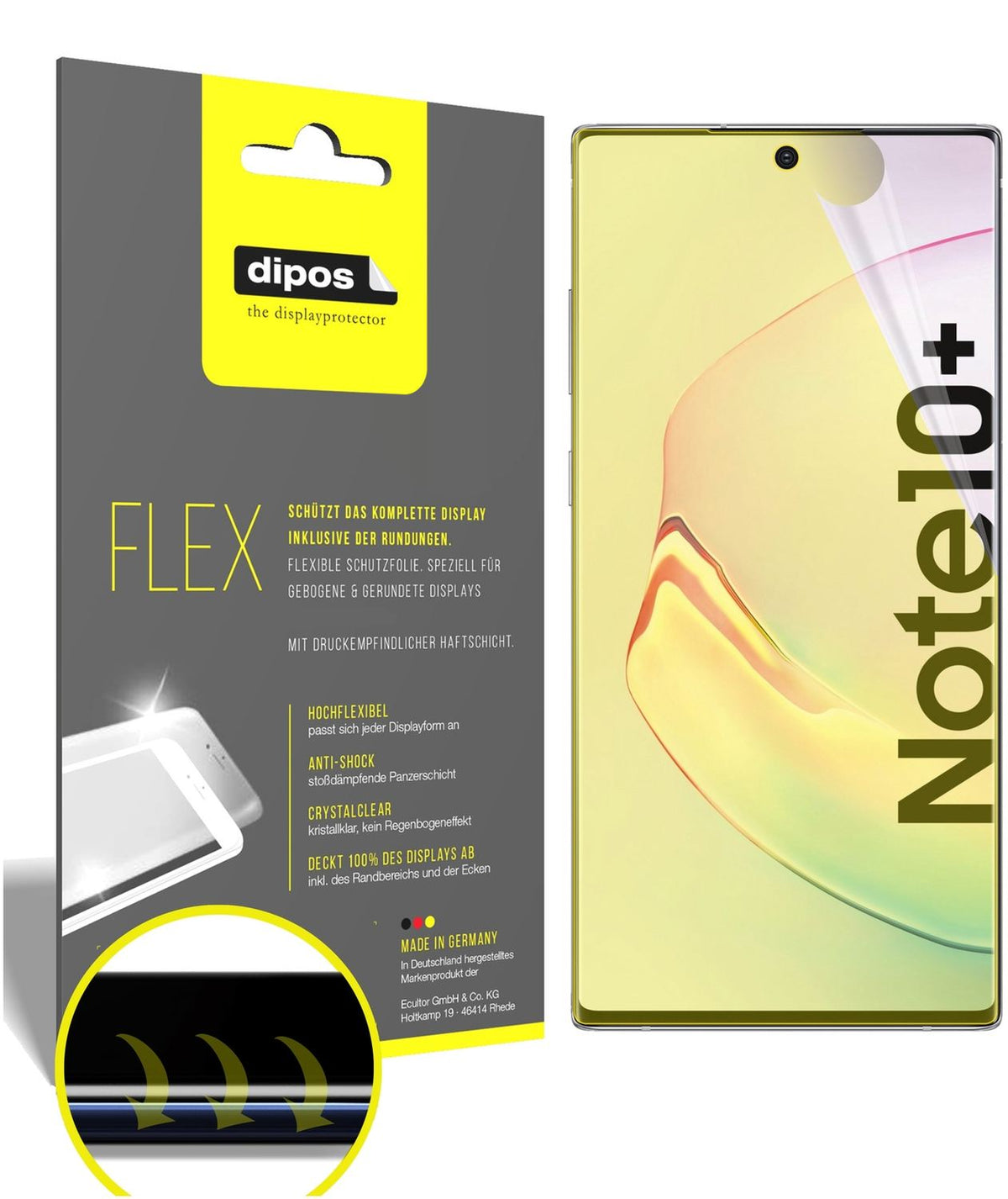 dipos FLEX 2x Clear Screen Protector for Samsung Galaxy Note 10 Plus