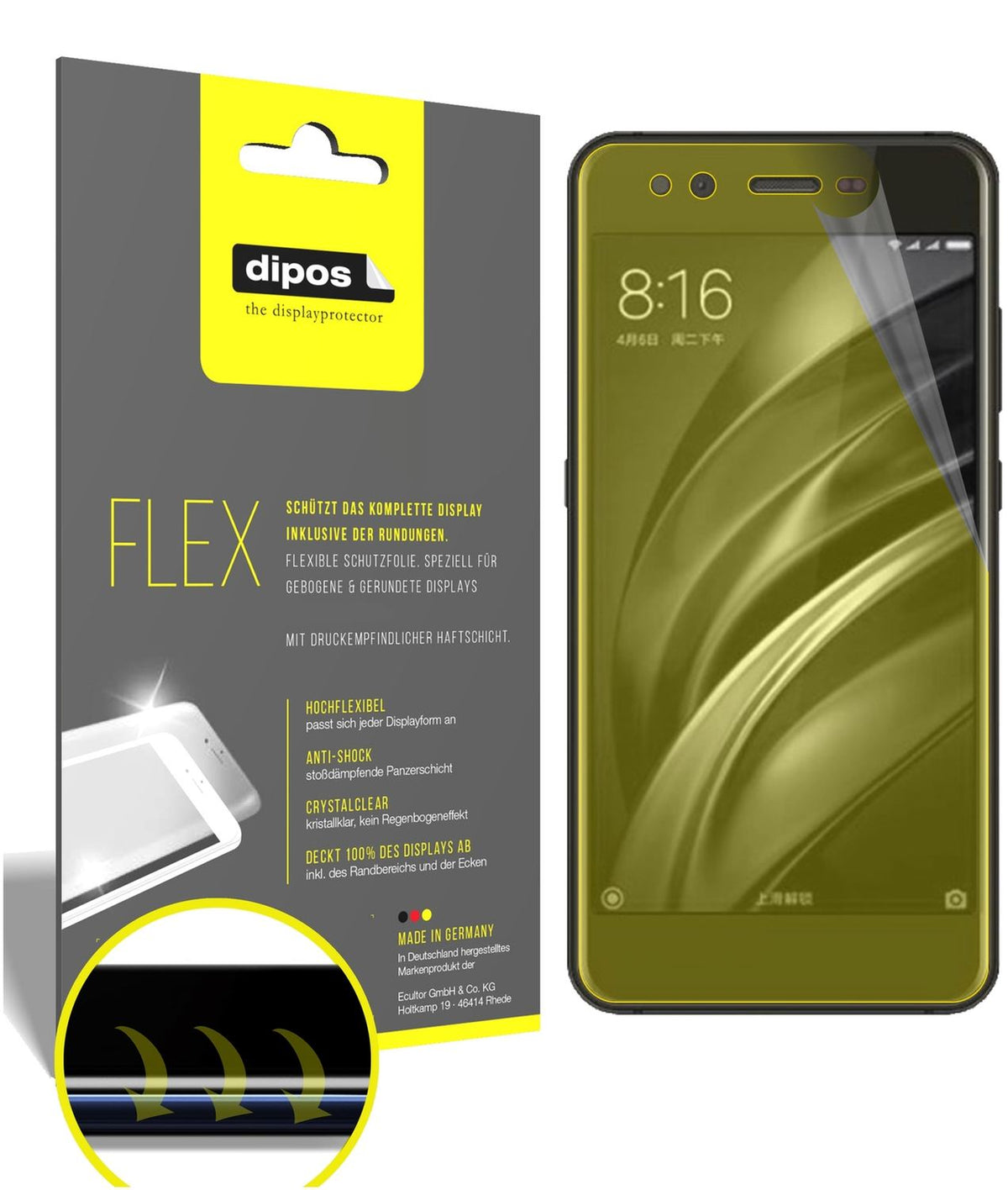 dipos FLEX 2x Clear Screen Protector for Nomu M8