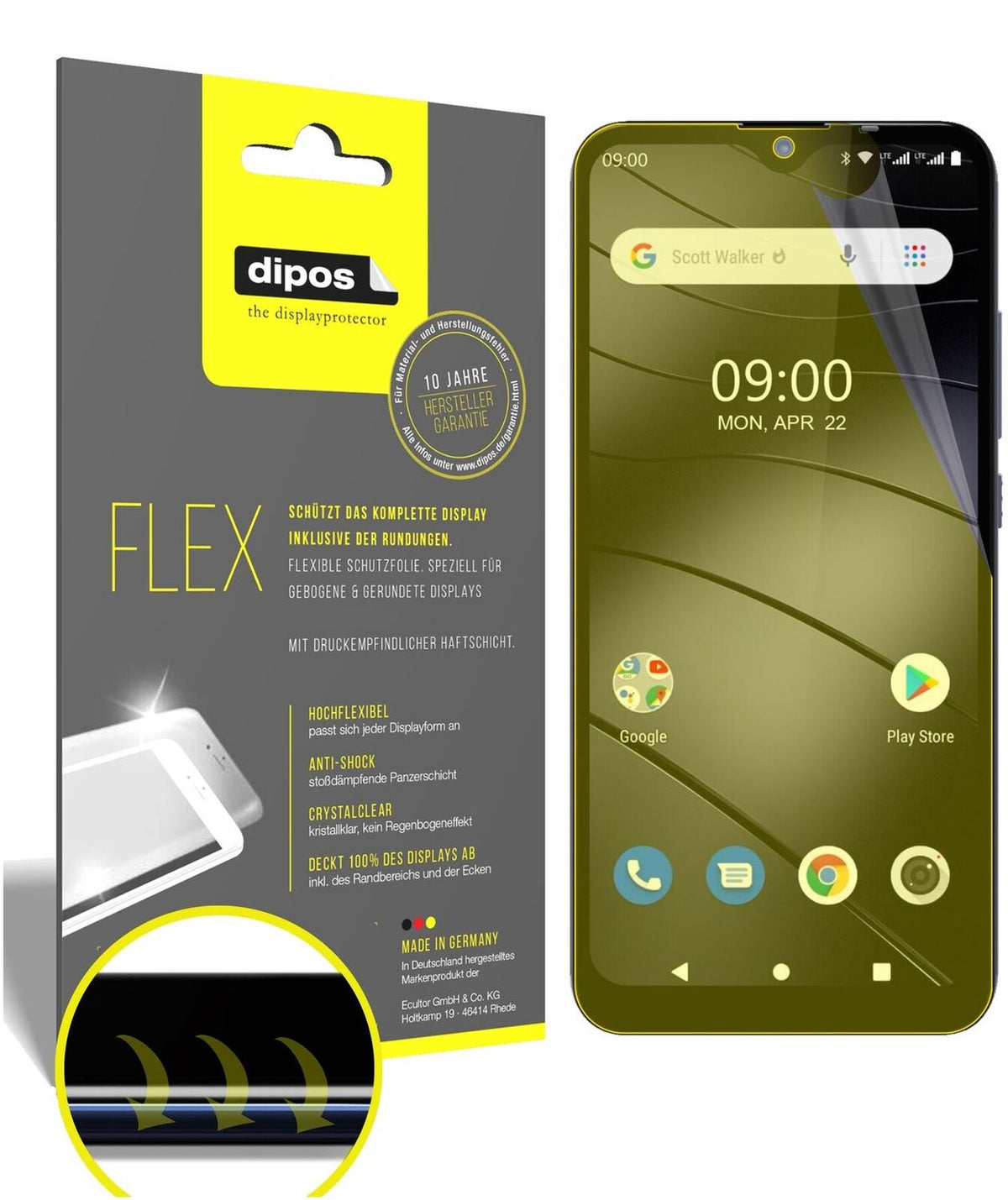 2x Screen Protector for Gigaset GS110 Protective Film covers 100% dipos Flex