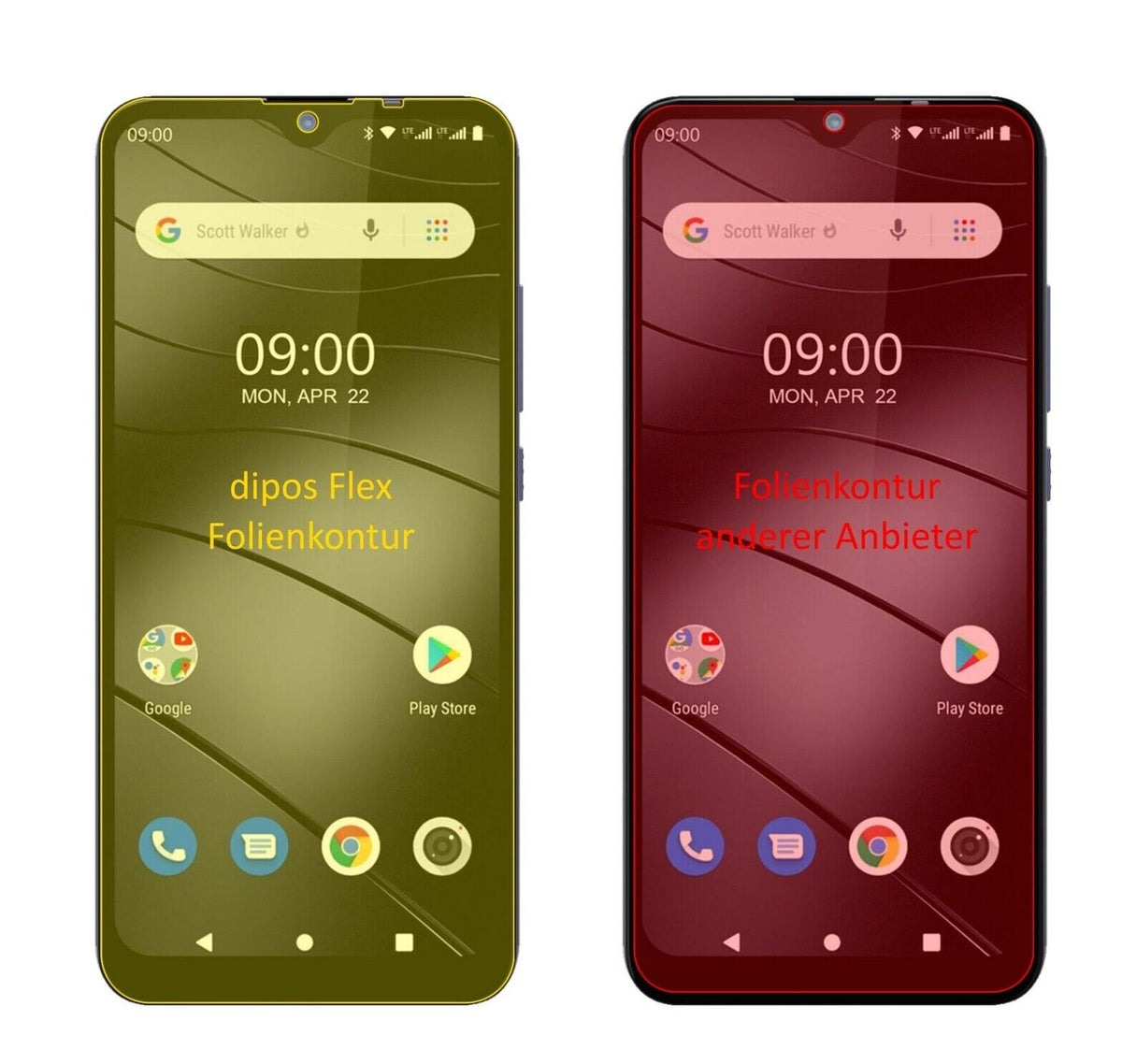 2x Screen Protector for Gigaset GS110 Protective Film covers 100% dipos Flex