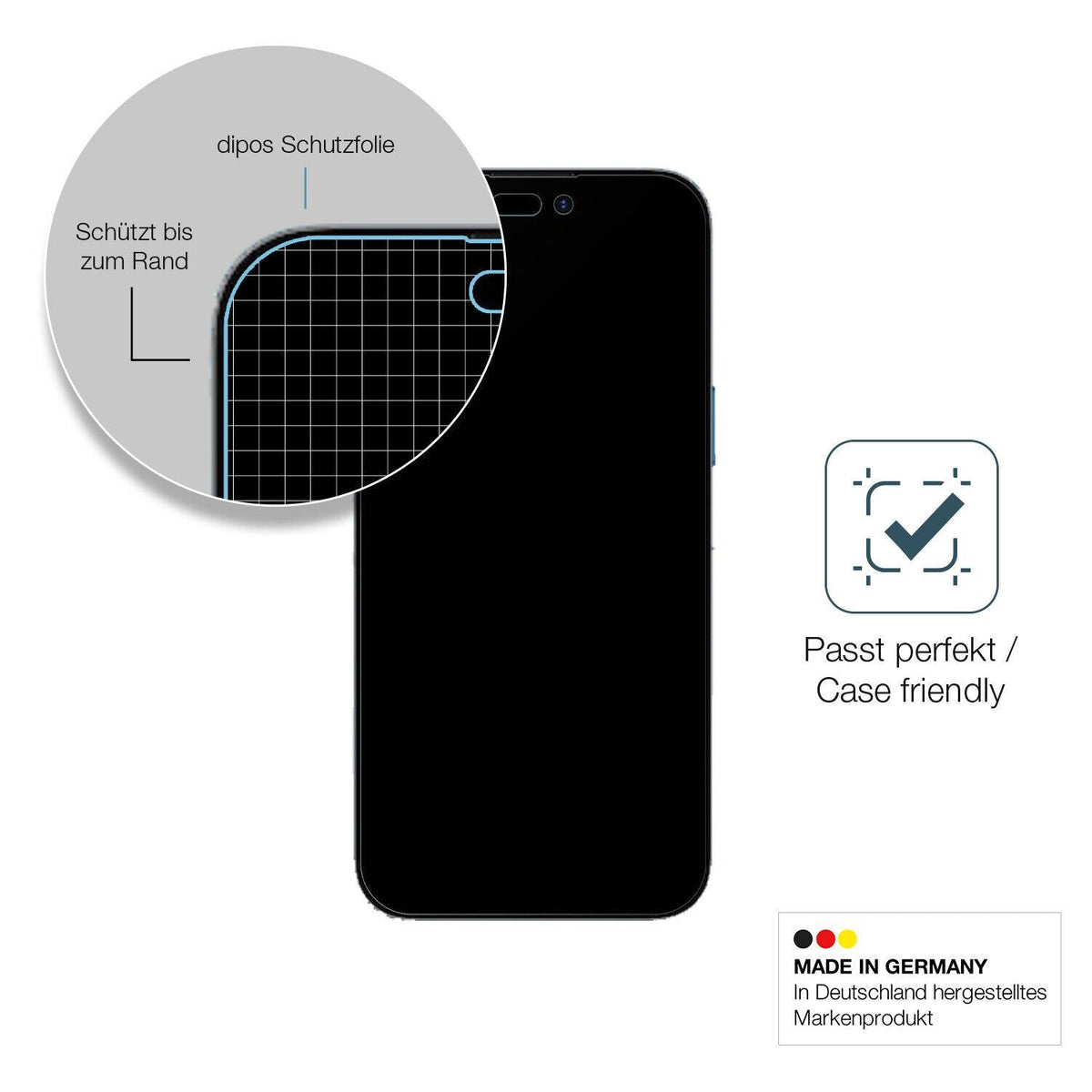 dipos 1x 9H Matte Screen Protector for Apple iPhone 15 Plus