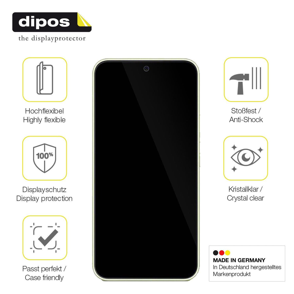 2x Screen Protector for Samsung  Galaxy A54 5G Protective Film covers 100% dipos
