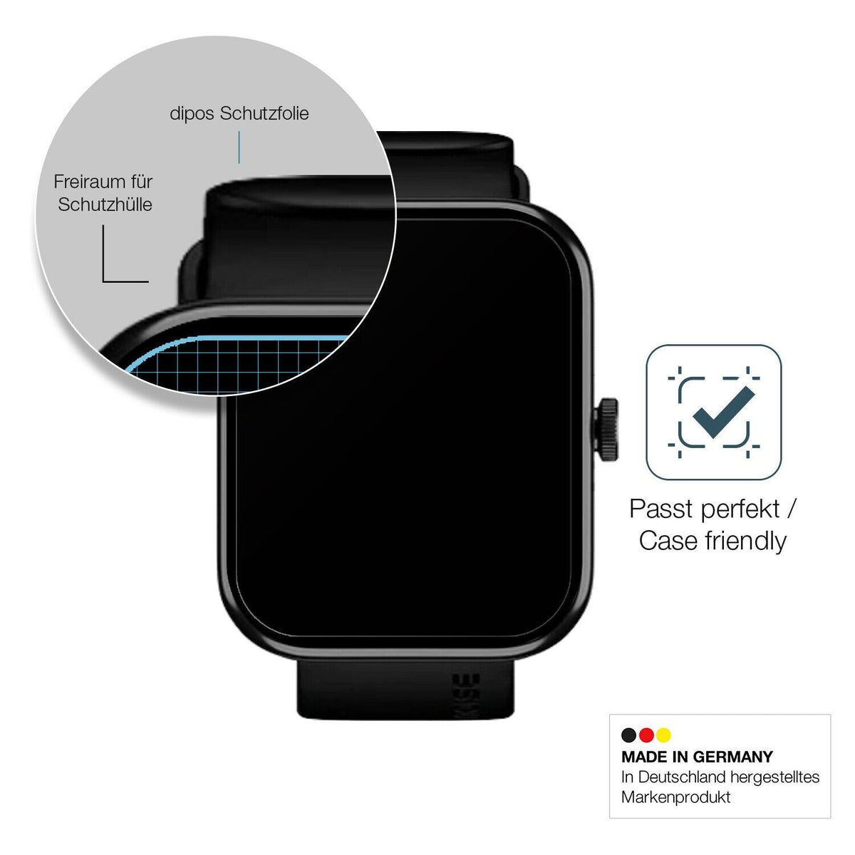 Screen Protector for Noise ColorFit Pulse 2 Max matte Flexible Glass 9H dipos