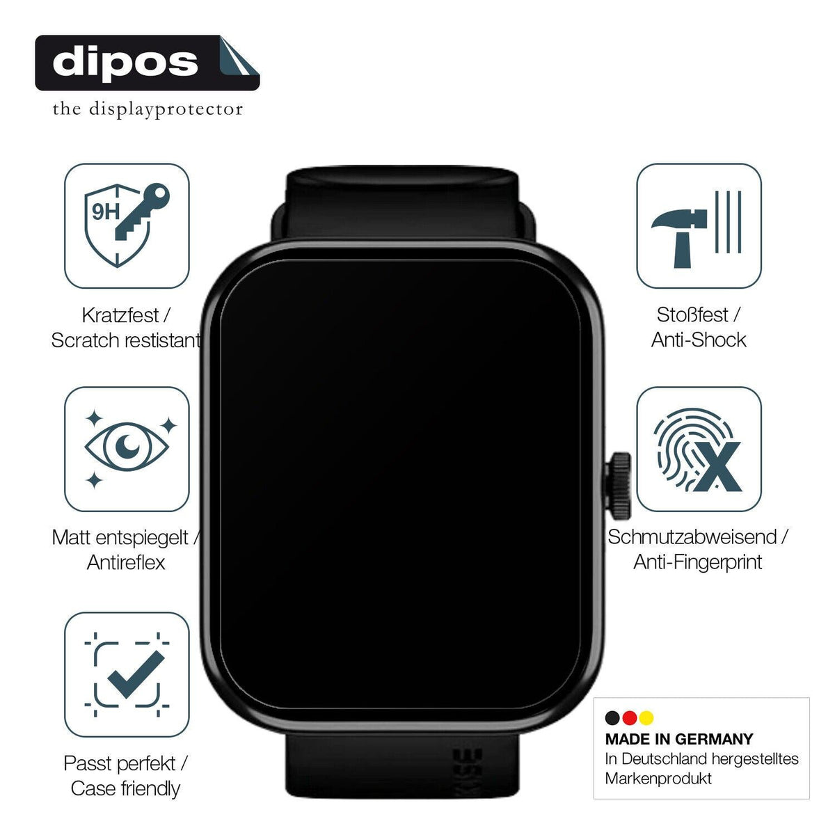 Screen Protector for Noise ColorFit Pulse 2 Max matte Flexible Glass 9H dipos