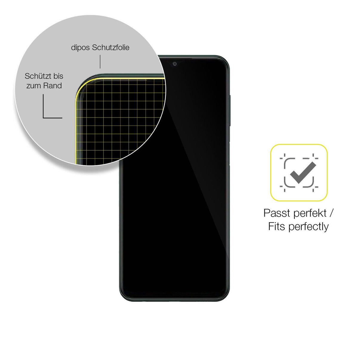 Full Cover Screen Protector for itel A60 – Covers Curved Edges | dipos