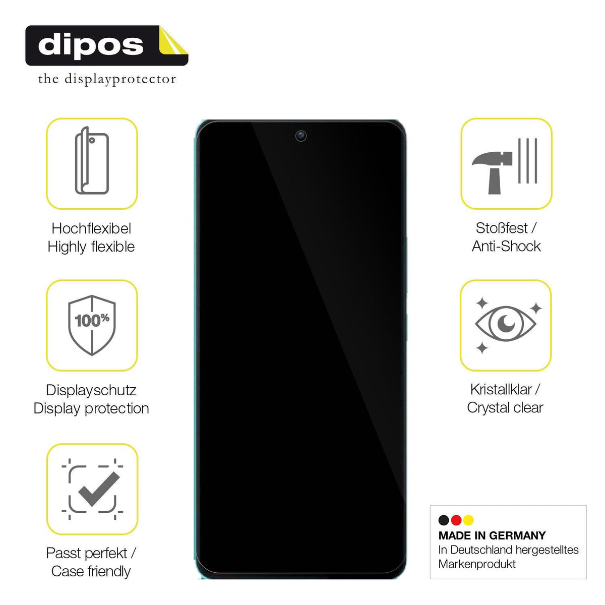 2x Screen Protector for VIVO IQOO Neo7 Racing Protective Film covers 100% dipos