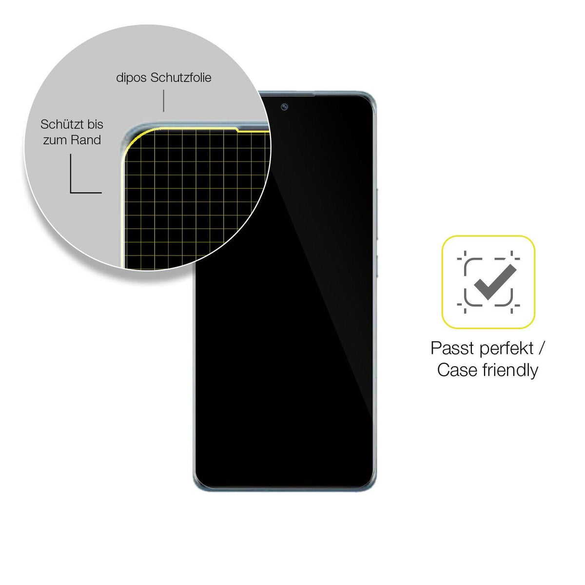 2x Screen Protector for Xiaomi Redmi K60 Protective Film covers 100% dipos Flex
