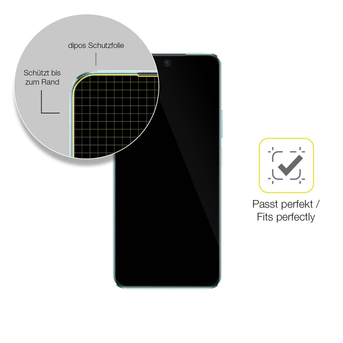 2x Screen Protector for Huawei Nova 10 SE Protective Film covers 100% dipos Flex