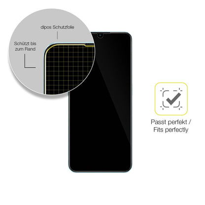 2x Screen Protector for Oppo A58 Protective Film covers 100% dipos Flex