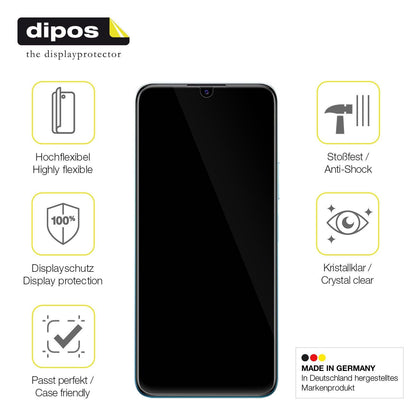 2x Screen Protector for VIVO Y15c Protective Film covers 100% dipos Flex