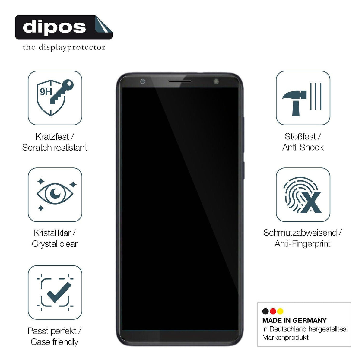 9H Clear Screen Protector for WALTON Primo NH4 – Shatterproof, Crystal Clear | dipos