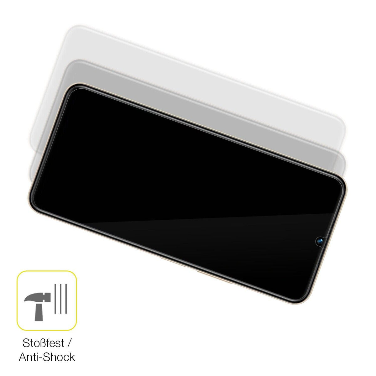 2x Screen Protector for VIVO Y35 5G Protective Film covers 100% dipos Flex