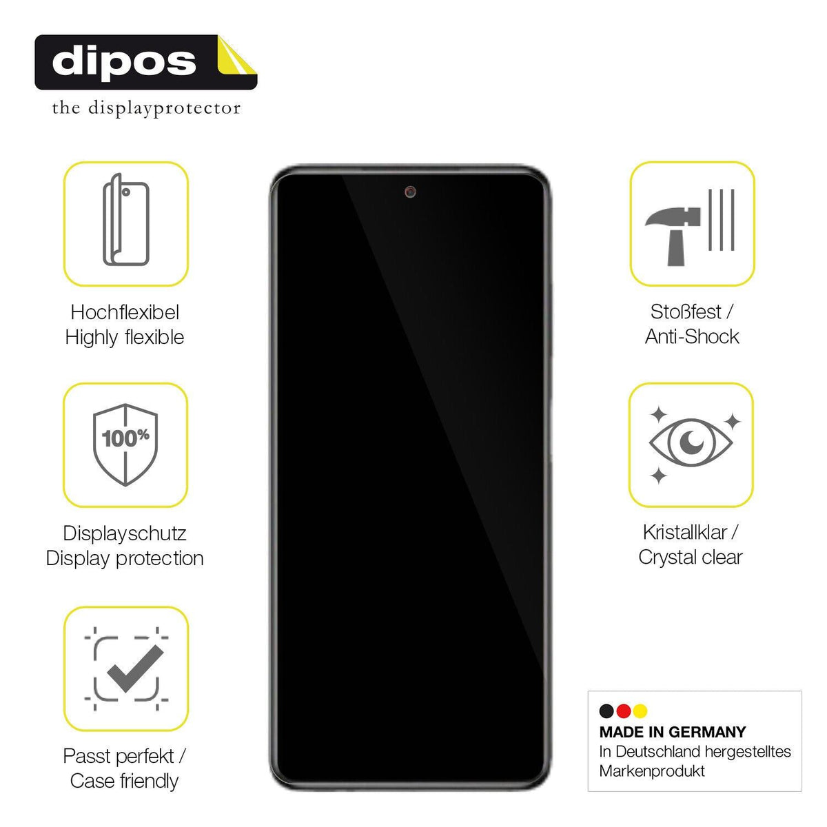 Full Cover Screen Protector for OPPO Reno9 Pro – Covers Curved Edges | dipos
