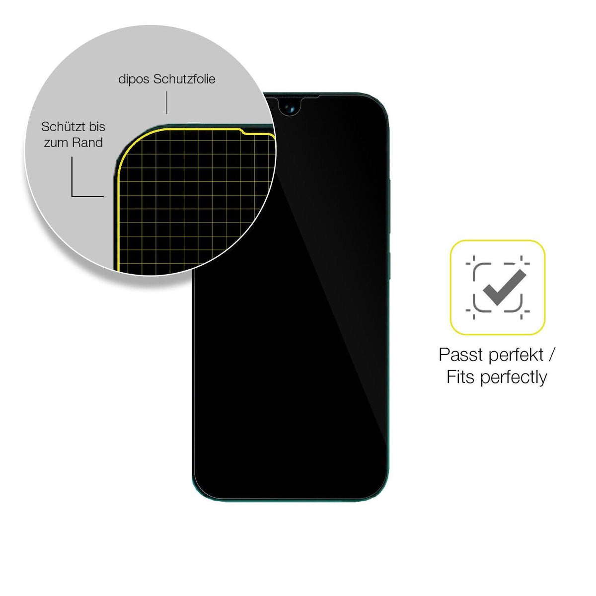 2x Screen Protector for Benco Y50 Pro Protective Film covers 100% dipos Flex
