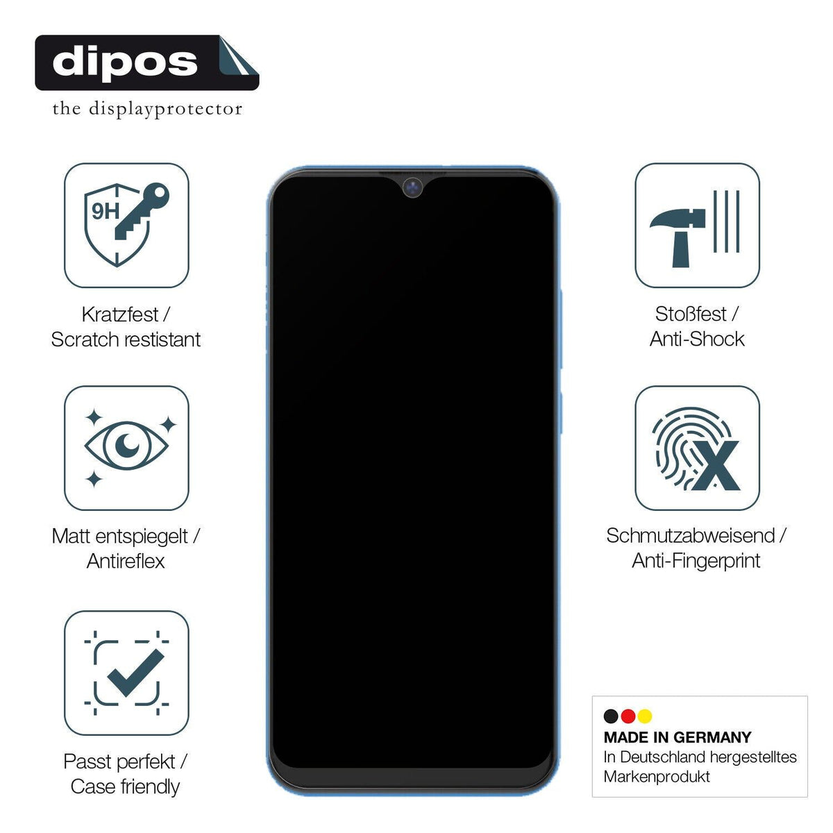 9H Matte Screen Protector for Benco V62 – Anti-Glare, Shatterproof | dipos