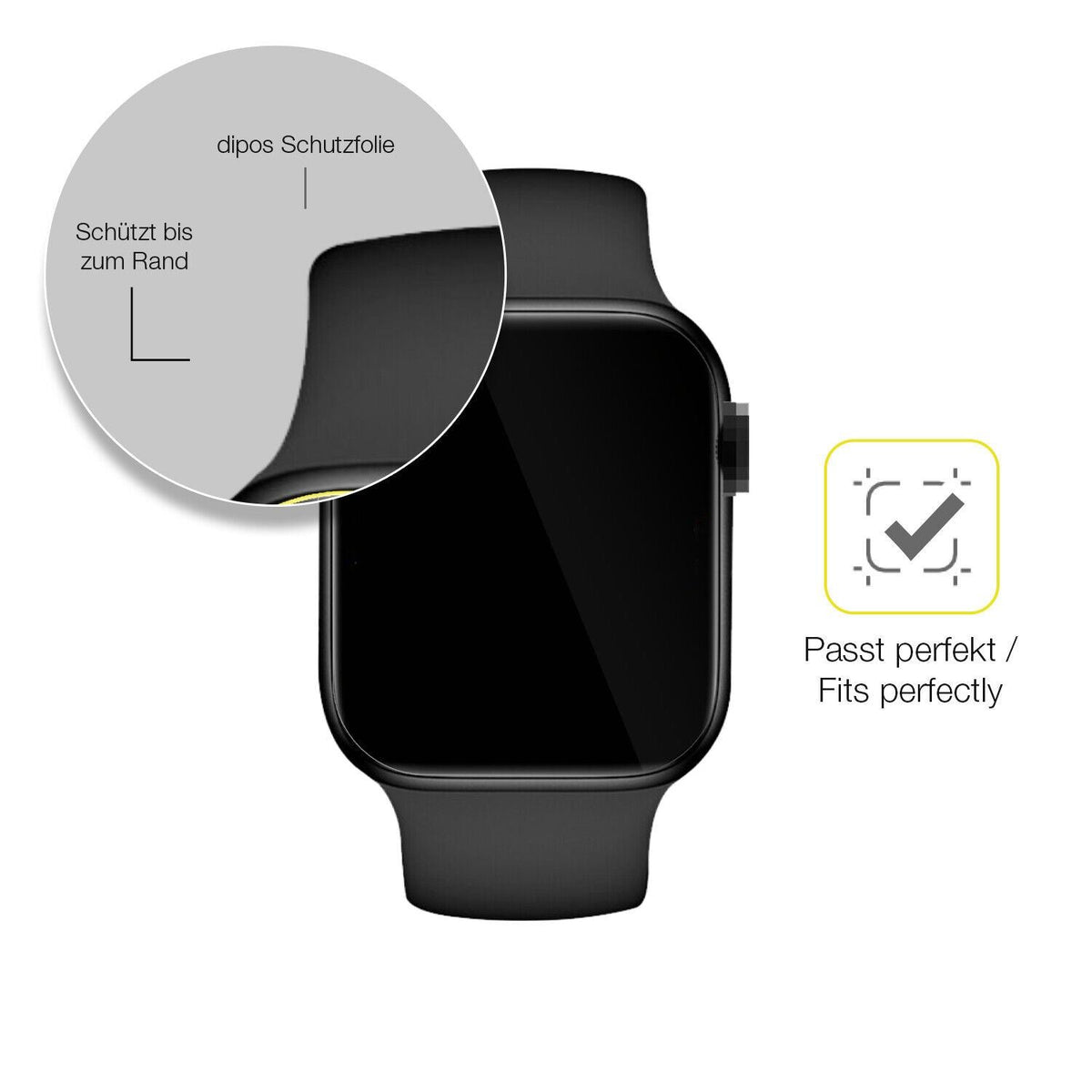2x Screen Protector for Iwo X8 Protective Film covers 100% dipos Flex