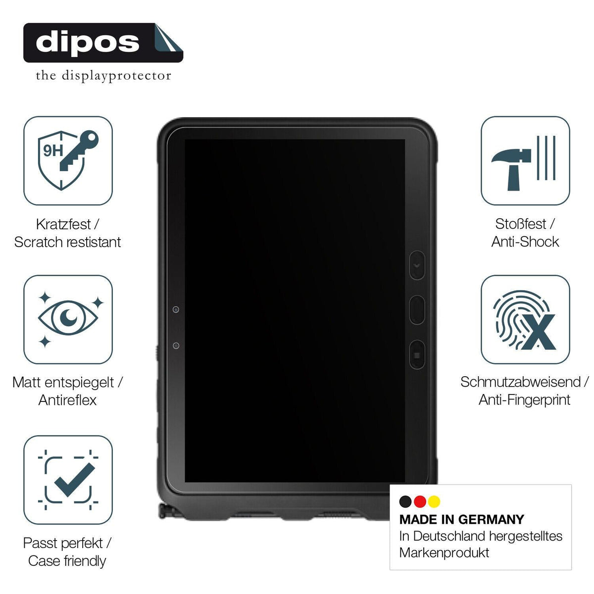 Screen Protector for Samsung Galaxy Tab Active 4 Pro matte Flexible Glass 9H