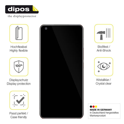 2x Screen Protector for Vivo X50 5G Protective Film covers 100% dipos Flex