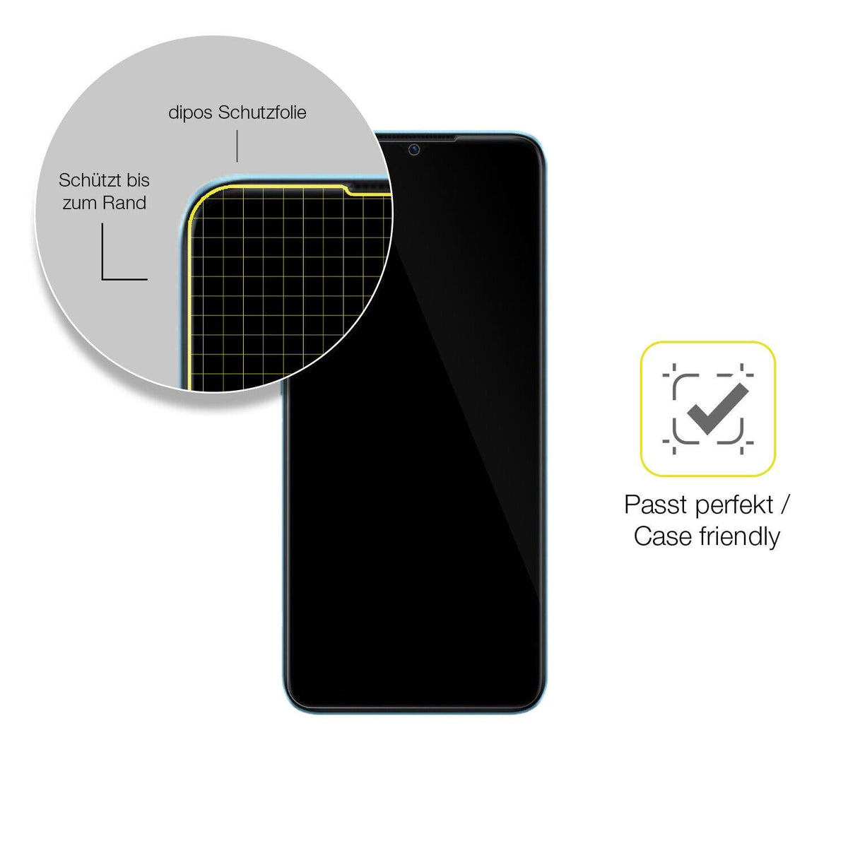2x Screen Protector for Oppo A57 4G Protective Film covers 100% dipos Flex