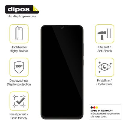 2x Screen Protector for ZTE Blade A52 Protective Film covers 100% dipos Flex
