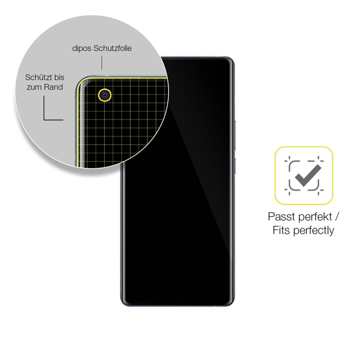 2x Screen Protector for VIVO X50 Pro Plus Protective Film covers 100% dipos Flex